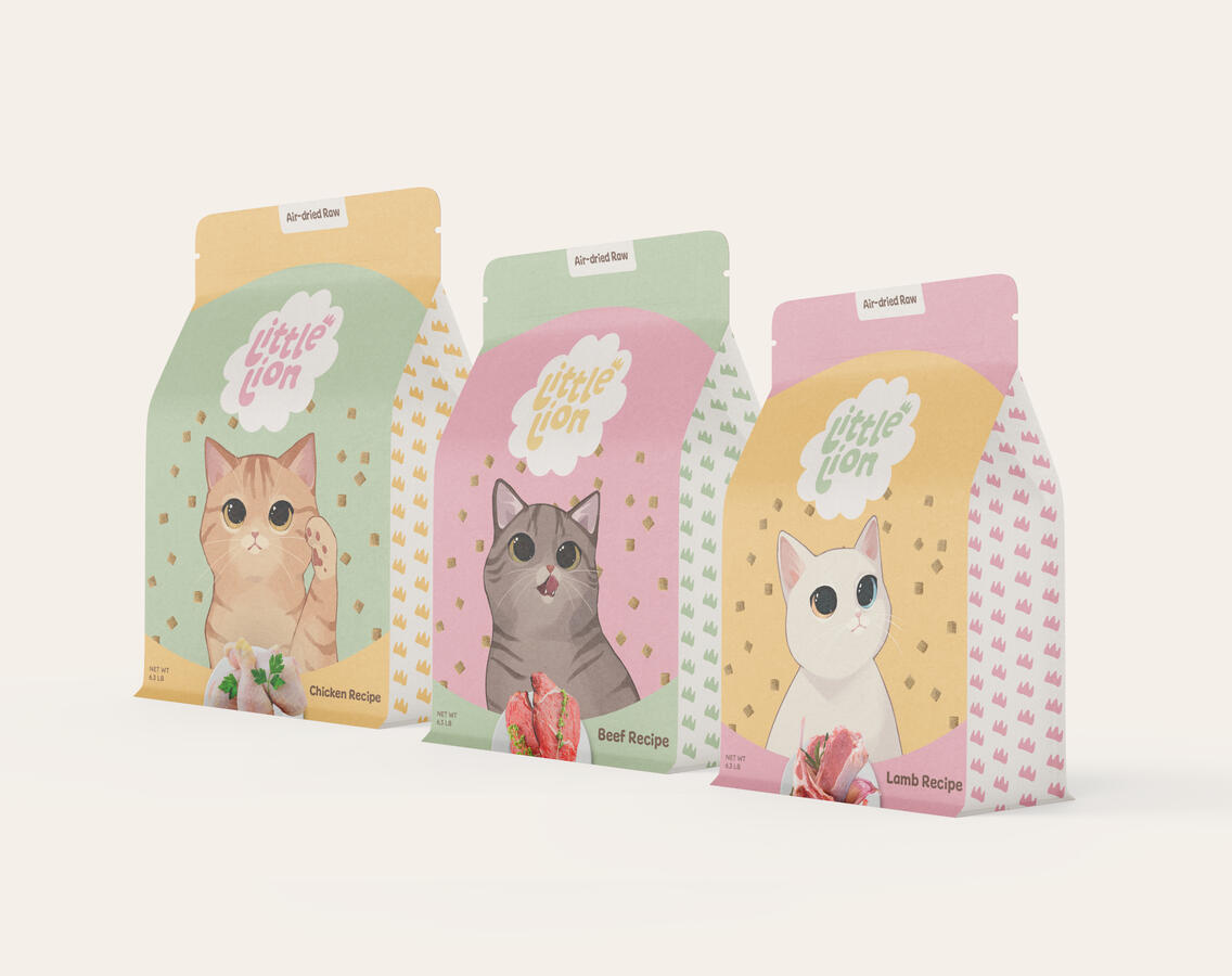 Food bag mockup with finished illustrations